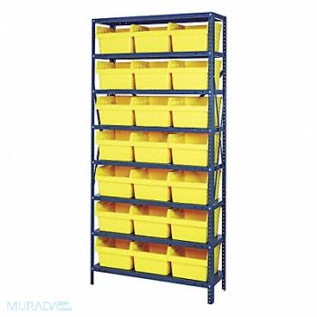 QUANTUM STORAGE SYSTEMS G7421 Bin Shlvng 12inx75inx36in Yellow, 40N211