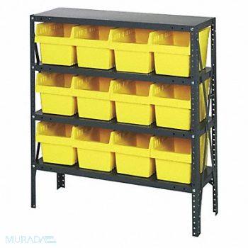 QUANTUM STORAGE SYSTEMS G7417 Bin Shlvng 12inx39inx36in Yellow, 40N214