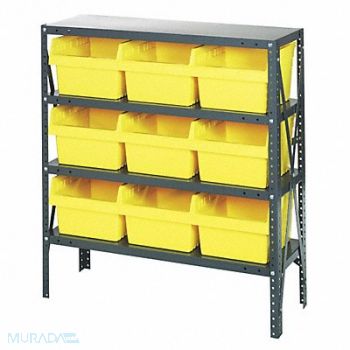 QUANTUM STORAGE SYSTEMS H2214 Bin Shlvng 12inx39inx36in Yellow, 40N215