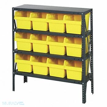 QUANTUM STORAGE SYSTEMS G7424 Bin Shlvng 18inx39inx36in Yellow, 40N222
