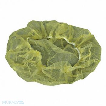 CELLUCAP Bouffant Cap Yellow 18 in dia PK1000, 40N272