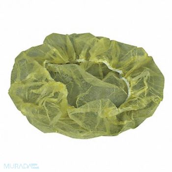 CELLUCAP H2306 Bouffant Cap Yellow 24 in dia PK1000, 40N279