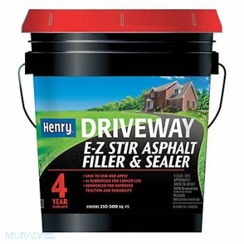 HENRY Asphalt Sealer Pail Black/Brown 5 gal, 40P318
