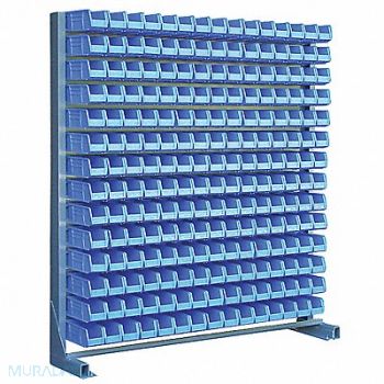 STRONG HOLD BinRailFlrRck 14inx75inx70in LdCp 150lb, 40V714