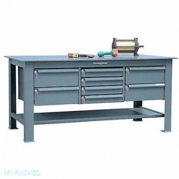 STRONG HOLD Work Table 8 Key Locking Drawers, 40V816