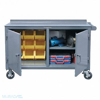 STRONG HOLD Mobile Cabinet Bench Steel 60 W 30 D, 40V871