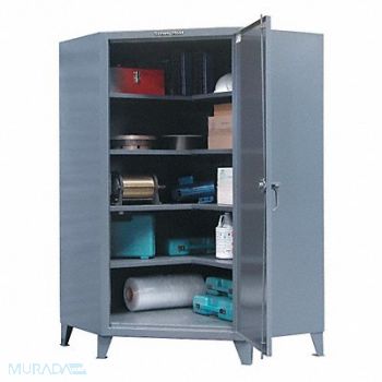 STRONG HOLD Crner Strg Cab 78 x48 x24 DrkGry 4Shlv, 40V985