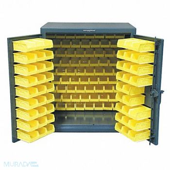 STRONG HOLD Bin Cab 42 x48 x24 DrkGry 180YlwBns, 40V706