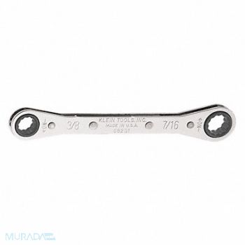 KLEIN TOOLS Ratcheting Box Wrench - 1/2IN x 9/16IN, 40Y558