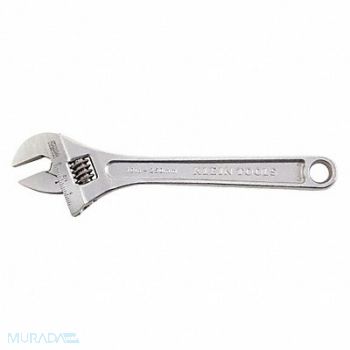 KLEIN TOOLS Adj. Wrench 10 1-5/16 Cap. Chrome, 40Y954