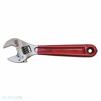 KLEIN TOOLS Adj. Wrench 4 1/2 Cap. Chrome, 40Z294