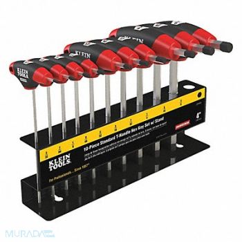 KLEIN TOOLS 10 pc.Journeyman T-Handle Set with Stand, 40Z338