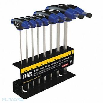 KLEIN TOOLS 8 pc Journeyman T-Handle Set with Stand, 40Z348