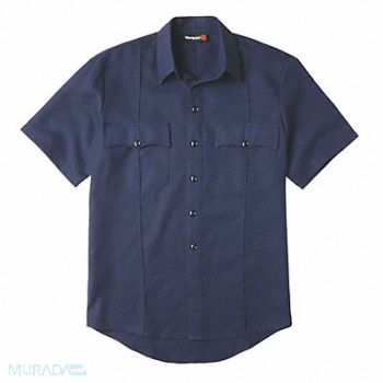 WORKRITE FIRE SERVICE FR Uniform Shirt Navy Blue 46, 410U90