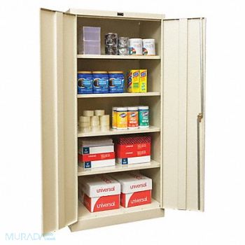 GRAINGER APPROVED Shelving Cabinet 72 H 36 W Tan, 411K96