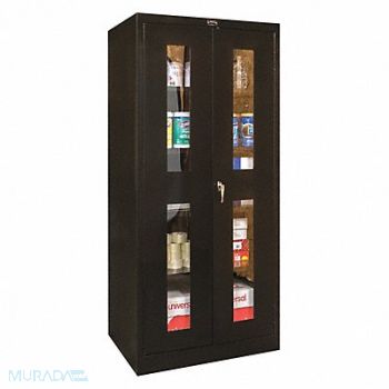 GRAINGER APPROVED Storage Cabinet 72 x36 x18 Black 4Shlv, 411K92