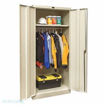 GRAINGER APPROVED Storage Cabinet 72 x36 x24 Tan 1Shlv, 411L12