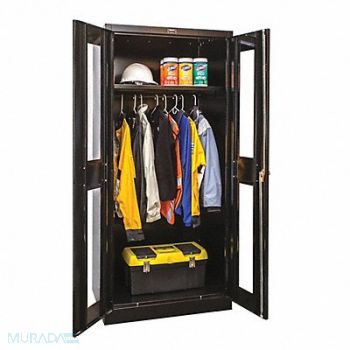 GRAINGER APPROVED Wardrobe Cabinet 72 H 36 W Black, 411L10