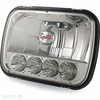 GROTE SealedBeam Headlight 361 lm 886 lm Squar, 411Z74