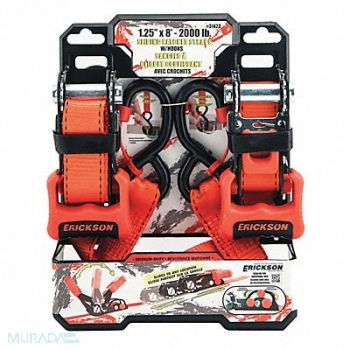 ERICKSON Tie Down Strap Ratchet Poly 8 ft., 412A49