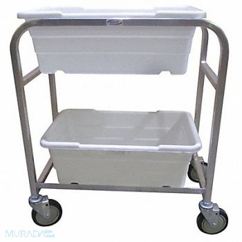 GRAINGER APPROVED Tub Rack 600 lb Ld Cap. Aluminum Cart, 414X79