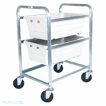 GRAINGER APPROVED Tub Rack 600 lb Ld Cap. Aluminum Cart, 414X81