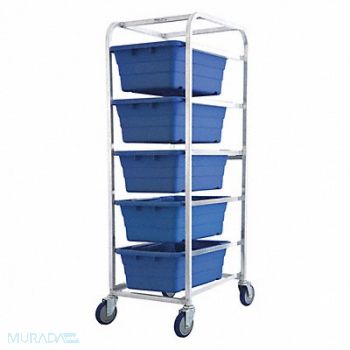GRAINGER APPROVED Tub Rack 600 lb Ld Cap. Aluminum Cart, 414X82