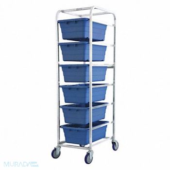 GRAINGER APPROVED Tub Rack 600 lb Ld Cap. Aluminum Cart, 414X84