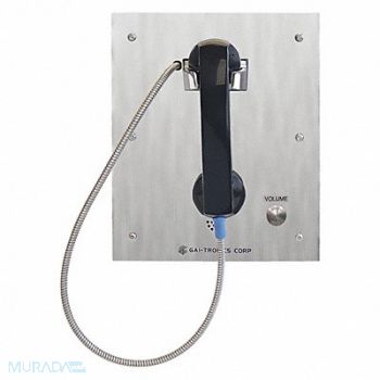 GAI-TRONICS Telephone VoIP/Ethernet Gy Flush Mount, 414Y70