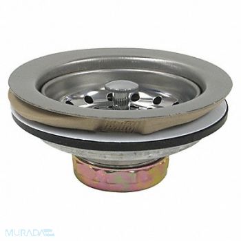 PERFECT PUTTY SS Zinc Basket Strainer 4-1/2in, 415F43