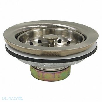 PERFECT PUTTY SS Zinc Basket Strainer 4-1/2in, 415F44