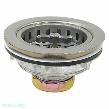 PERFECT PUTTY SS Zinc Basket Strainer 4-1/2in, 415F52