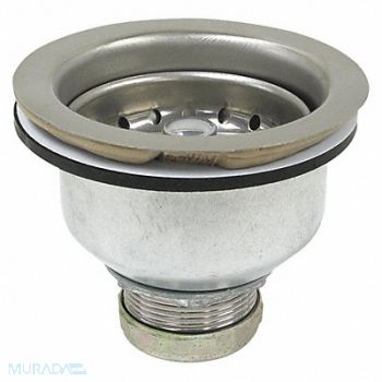 PERFECT PUTTY SS Zinc Basket Strainer 4-1/2in, 415F55