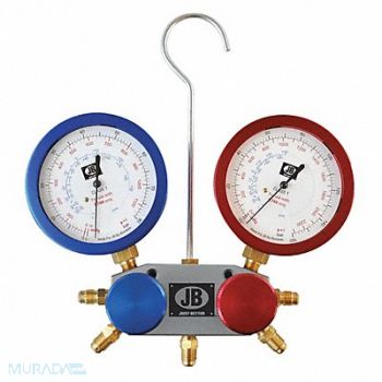 JB INDUSTRIES Mechanical Manifold Gauge Set 5 Valves, 415G09