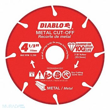 DIABLO Diamond Saw Blade Blade Dia 4-1/2 in., 415J81