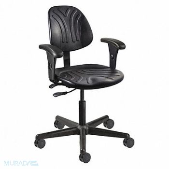 BEVCO Chair 350 lb wt. Cap. Black Seat, 415Y33