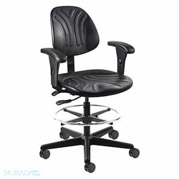 BEVCO Chair 350 lb wt. Cap. Black Seat, 415Y41
