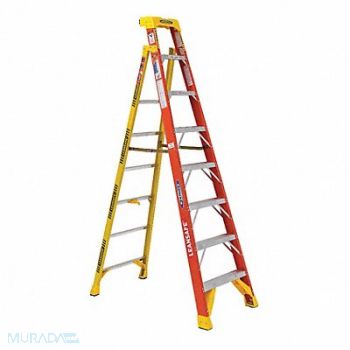 WERNER Stepladder Fiberglass 300 lb Ld Cap., 416K78