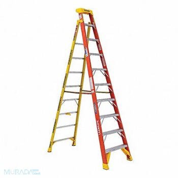 WERNER Stepladder Fiberglass 300 lb Ld Cap., 416K79