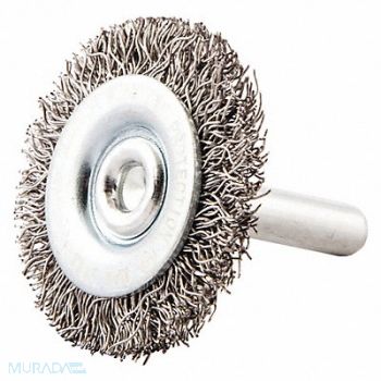 NORTON Wire Wheel Brush Shank Mount 3/8 L Trim, 416M94