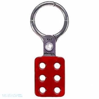 MASTER LOCK Lockout Hasp Snap-On Red 4-7/8in. L, 40CL92