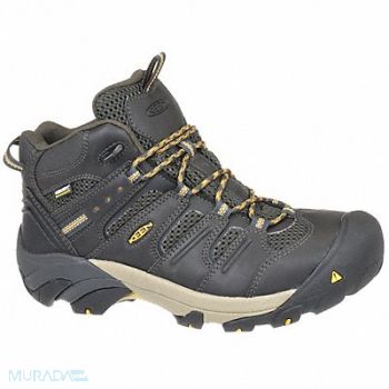 KEEN Hiker Boot 8-1/2 D Black Steel PR, 418K80