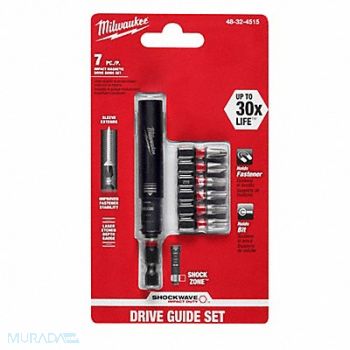 MILWAUKEE Magnetic Drive Guide Set 7-Piece Steel, 419J71