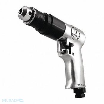 SUNEX TOOLS Reversible Air Drill 3/8 in Geared Chuck, 41CK66