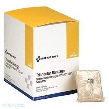 FIRST AID ONLY Triangular Sling/Bandage 40 W 20/Box, 41CR24