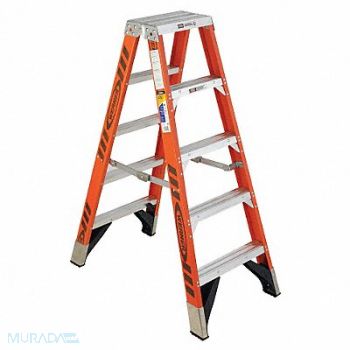 WERNER Twin Stepladder Fiberglass IAA 5ft T7400, 41D242