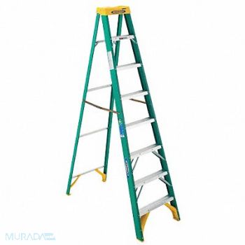 WERNER Stepladder 5900 H 8 ft Spread 53-1/2 In, 41D253
