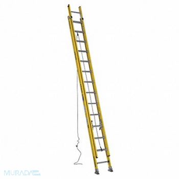 WERNER Extension Ladder Fiberglass 28 ft IAA, 41D261