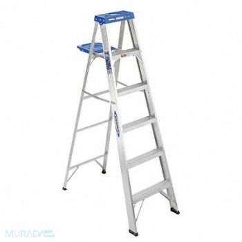 WERNER Stepladder 360 H 6 ft Spread 41-1/2 In, 41D306