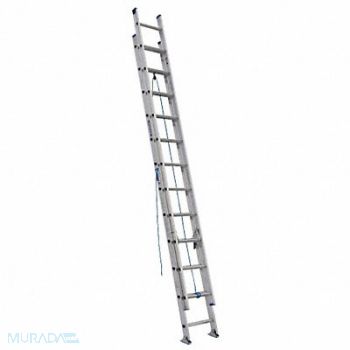 WERNER Extension Ladder Aluminum 21 ft I, 41D324